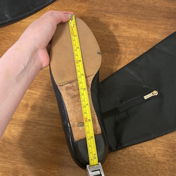 Jimmy Choo, black leather flat boots, thin/ narrow calf, Size 40 / 9.5US - Picture 15 of 15